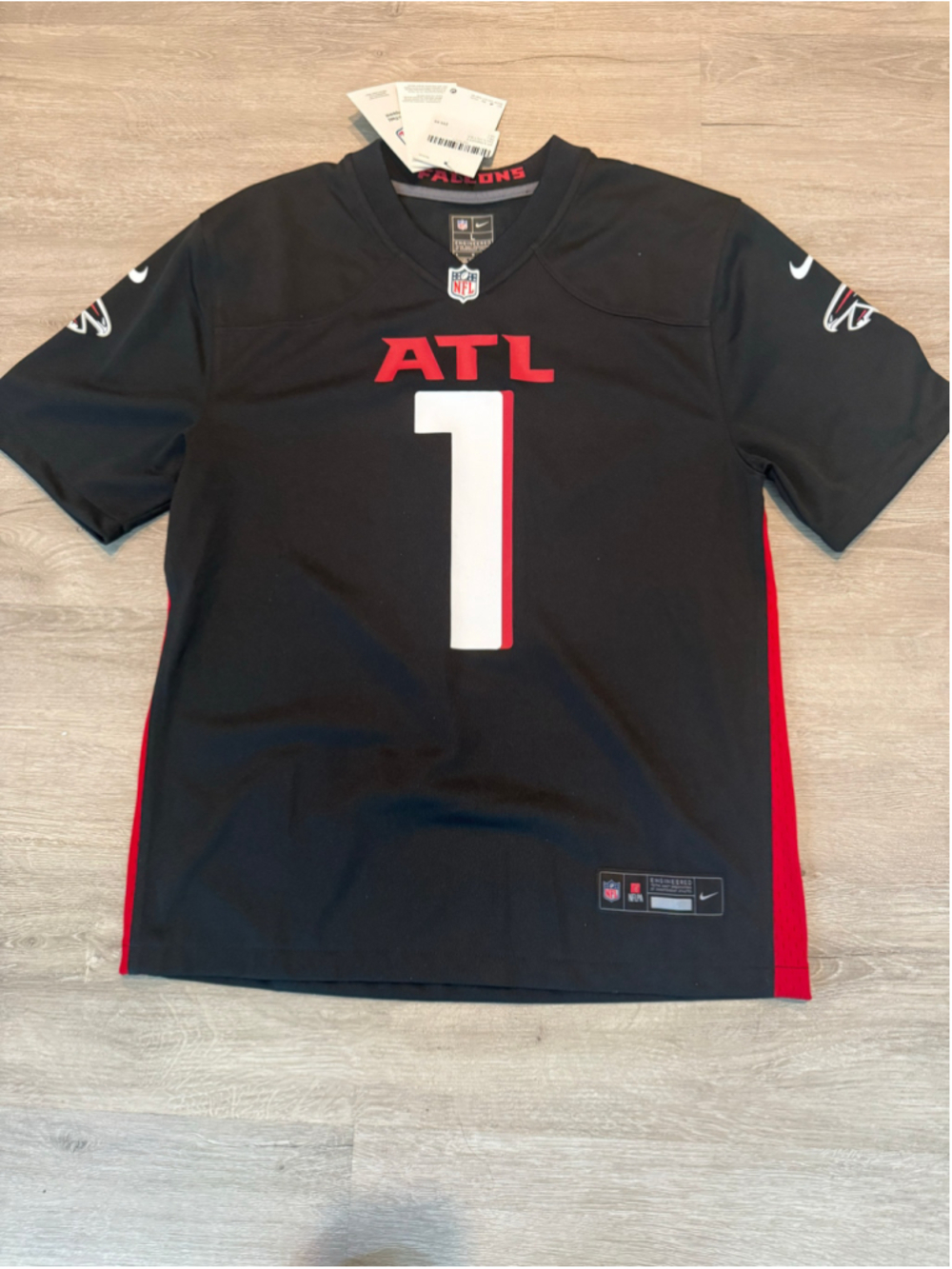 Boys Nike Atlanta Falcons Dirty Birds Jersey Size L Black Red